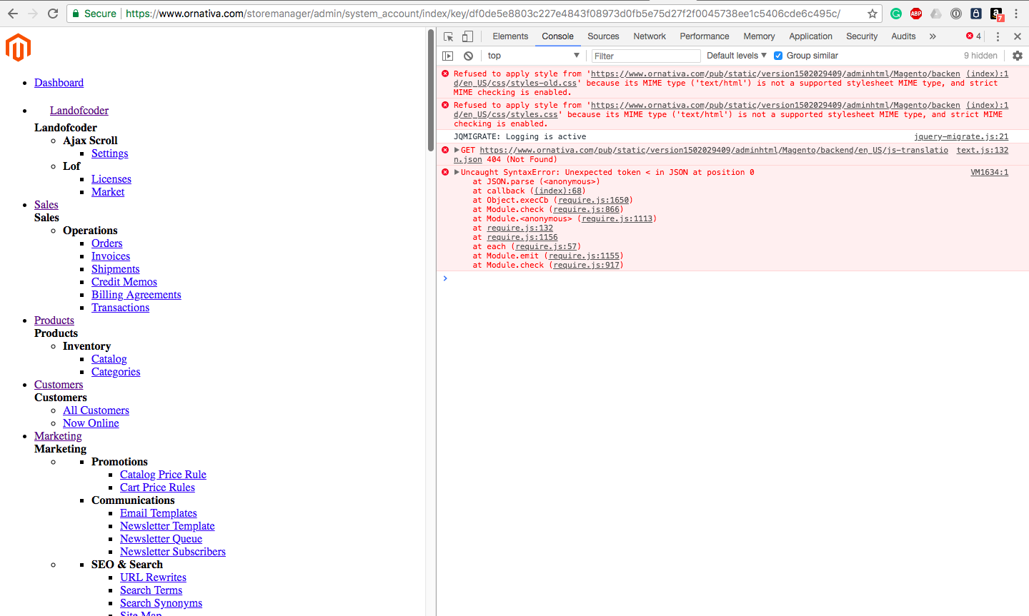 How to fix its MIME type ('text/html') is not a supported stylesheet MIME type error in Magento 2